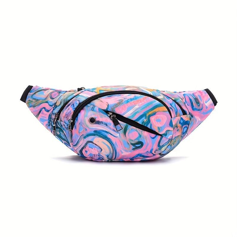 Graffiti Pattern Chest Bag Crossbody Zipper Waist Bag
