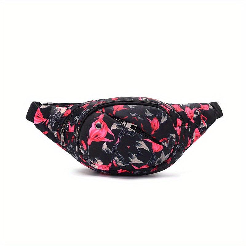 Graffiti Pattern Chest Bag Crossbody Zipper Waist Bag