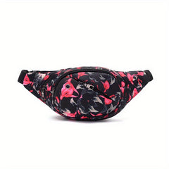 Graffiti Pattern Chest Bag Crossbody Zipper Waist Bag