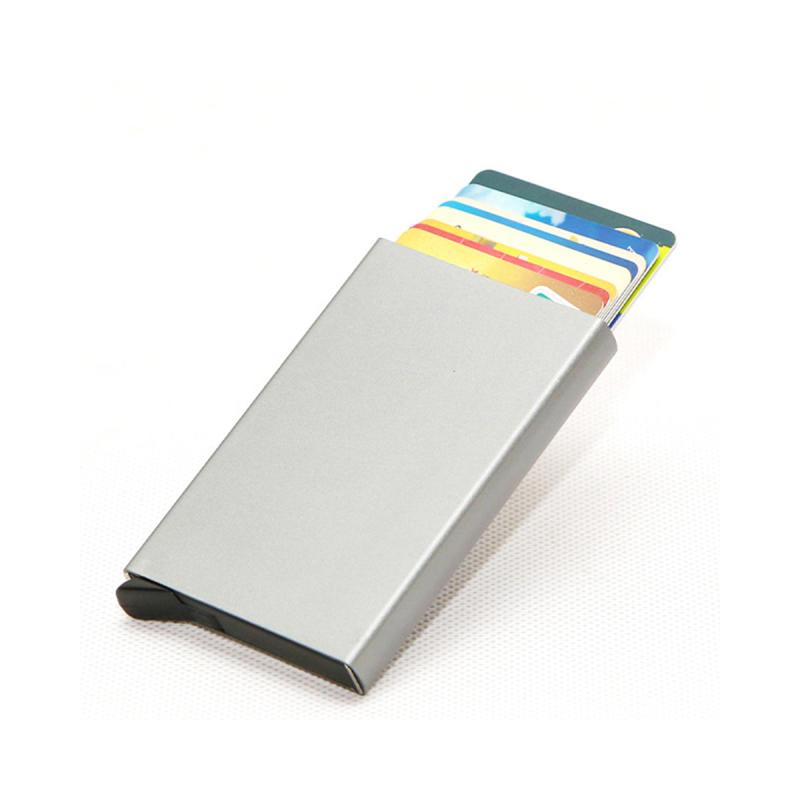 RFID Credit Card Holder Stainless Steel Wallet Large Capacity