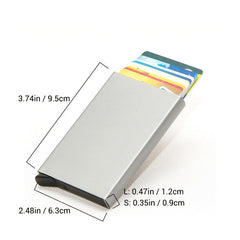 RFID Credit Card Holder Stainless Steel Wallet Large Capacity