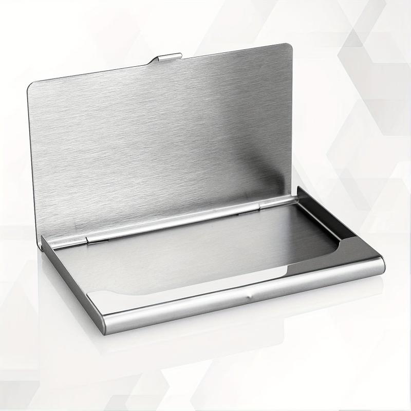 Slim Business Card Holder Stainless Steel Metal Fits 18 Cards