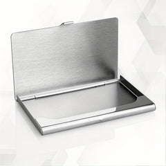 Slim Business Card Holder Stainless Steel Metal Fits 18 Cards