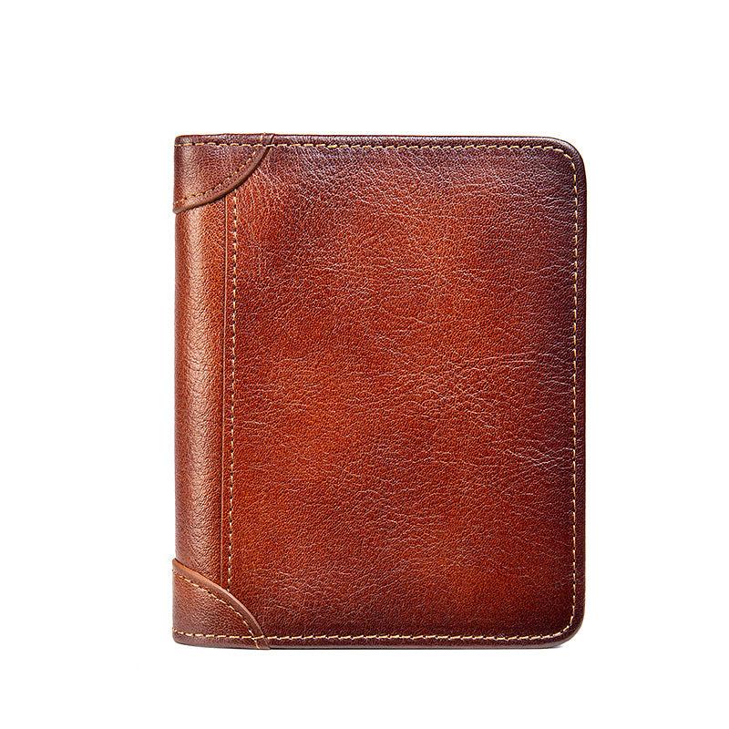 1pc Men's 3 in 1 Leather Wallet - Ultra Thin Multifunctional Card Case