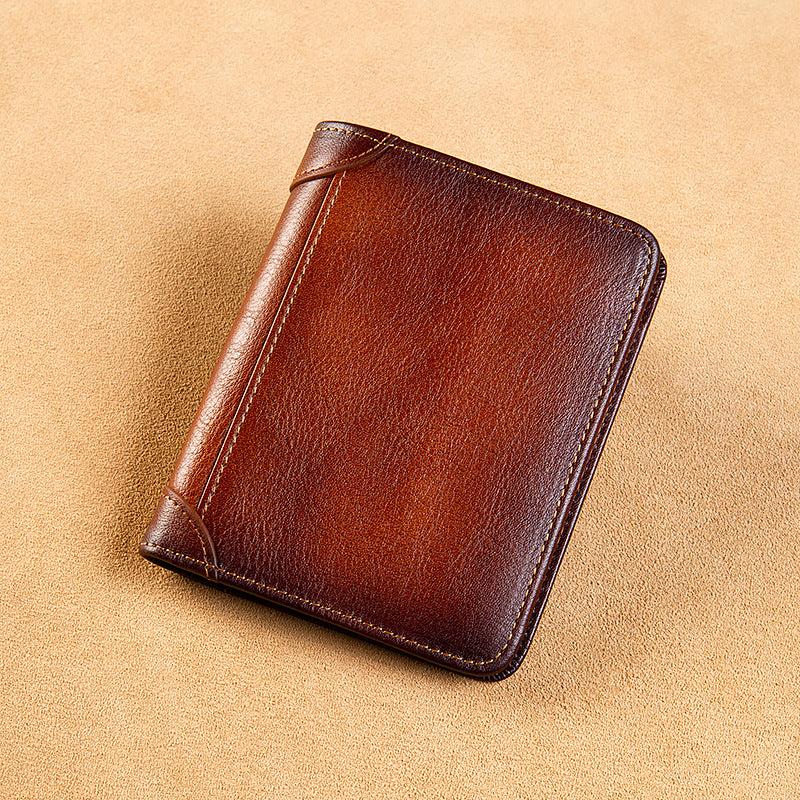 1pc Men's 3 in 1 Leather Wallet - Ultra Thin Multifunctional Card Case