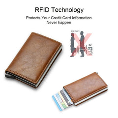 Men's Carbon Fiber RFID Trifold Wallet