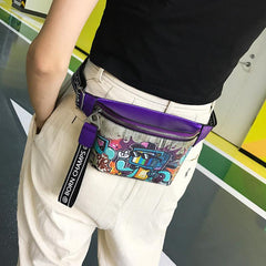 Anime Graffiti Waist Bag Cartoon Crossbody Bag