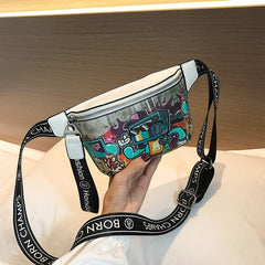 Anime Graffiti Waist Bag Cartoon Crossbody Bag