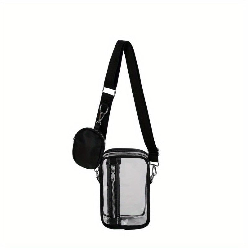Transparent PVC Mini Crossbody Bag Adjustable Strap Waterproof Chest Bag