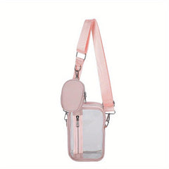 Transparent PVC Mini Crossbody Bag Adjustable Strap Waterproof Chest Bag