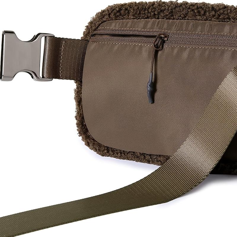 Fluffy Fanny Pack Solid Waist Bag for Outdoor Sports & Concerts