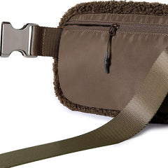 Fluffy Fanny Pack Solid Waist Bag for Outdoor Sports & Concerts