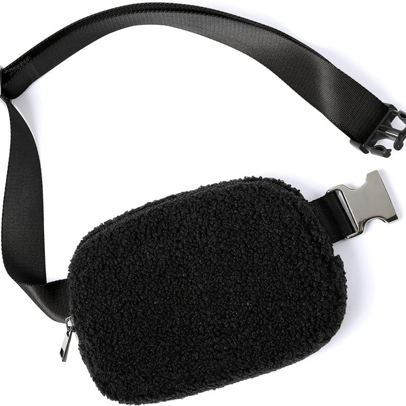 Fluffy Fanny Pack Solid Waist Bag for Outdoor Sports & Concerts