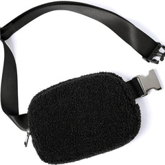 Fluffy Fanny Pack Solid Waist Bag for Outdoor Sports & Concerts