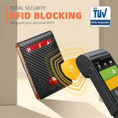 Slim Mens Wallet RFID Blocking Leather Money Clip Front Pocket Bifold