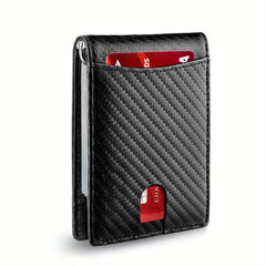Slim Mens Wallet RFID Blocking Leather Money Clip Front Pocket Bifold
