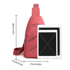 Printed Crossbody Bag Nylon Chest Purse