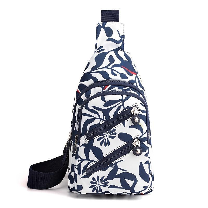 Printed Crossbody Bag Nylon Chest Purse