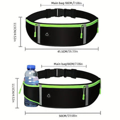 3-Pocket Outdoor Sports Fanny Pack Fitness Running Waist Bag