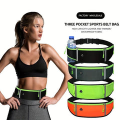 3-Pocket Outdoor Sports Fanny Pack Fitness Running Waist Bag