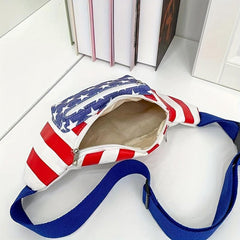 Stylish Zipper Chest Bag for Women with Flap Pattern