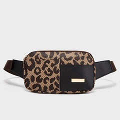 Leopard Print Fanny Pack Belt Bag Women's Sports Crossbody Chest Bag