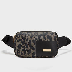 Leopard Print Fanny Pack Belt Bag Women's Sports Crossbody Chest Bag