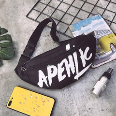 Stylish Letter Pattern Chest Zipper Bag Women's Crossbody Bag