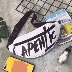 Stylish Letter Pattern Chest Zipper Bag Women's Crossbody Bag