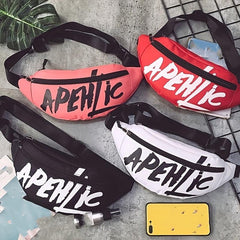 Stylish Letter Pattern Chest Zipper Bag Women's Crossbody Bag