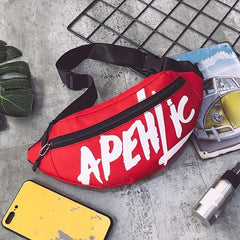 Stylish Letter Pattern Chest Zipper Bag Women's Crossbody Bag