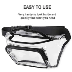 Clear Fanny Pack Stadium Approved Waterproof Durable Belt Bag