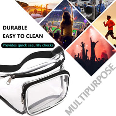Clear Fanny Pack Stadium Approved Waterproof Durable Belt Bag