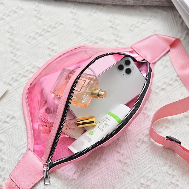 Transparent Jelly Chest Bag Stadium Approved Crossbody Bag PVC Waist Bag