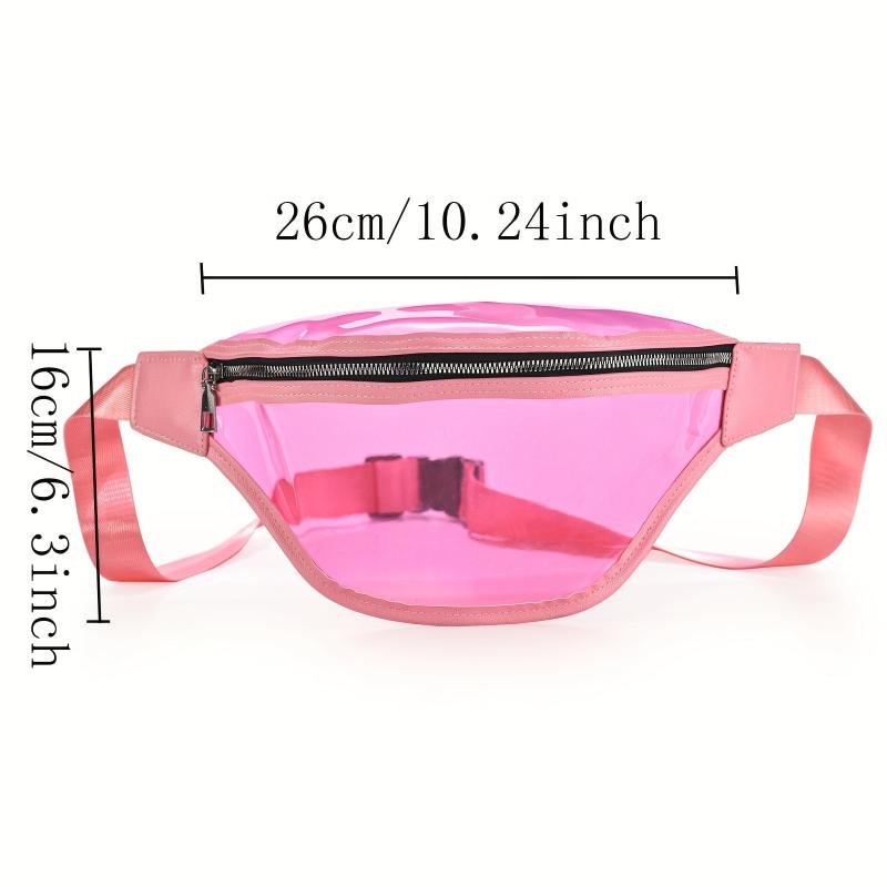 Transparent Jelly Chest Bag Stadium Approved Crossbody Bag PVC Waist Bag