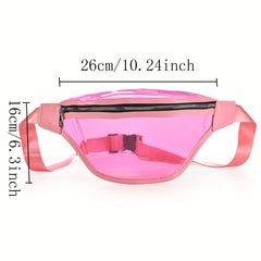 Transparent Jelly Chest Bag Stadium Approved Crossbody Bag PVC Waist Bag