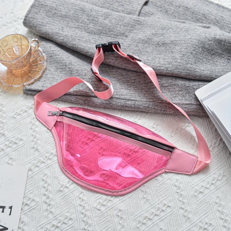 Transparent Jelly Chest Bag Stadium Approved Crossbody Bag PVC Waist Bag