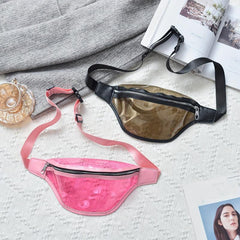 Transparent Jelly Chest Bag Stadium Approved Crossbody Bag PVC Waist Bag