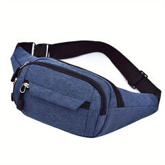 Casual Waist Bag Solid Crossbody Bag Zipper Travel Shoulder Bag