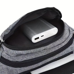 Casual Waist Bag Solid Crossbody Bag Zipper Travel Shoulder Bag