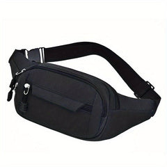 Casual Waist Bag Solid Crossbody Bag Zipper Travel Shoulder Bag