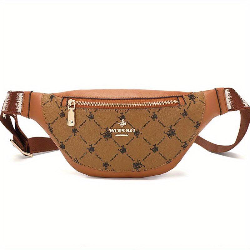Vintage Geometric Print Chest Bag Retro Crossbody Sling Bag