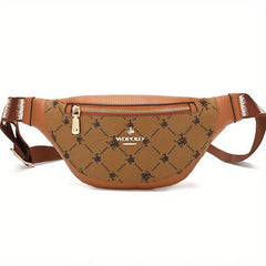 Vintage Geometric Print Chest Bag Retro Crossbody Sling Bag