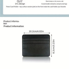 Portable Leather Cards Holder Slim Bank Credit Card Id Cards Coin Pouch Case Bag