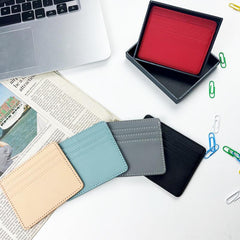 Portable Leather Cards Holder Slim Bank Credit Card Id Cards Coin Pouch Case Bag