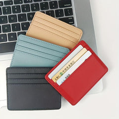 Portable Leather Cards Holder Slim Bank Credit Card Id Cards Coin Pouch Case Bag