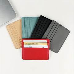 Portable Leather Cards Holder Slim Bank Credit Card Id Cards Coin Pouch Case Bag