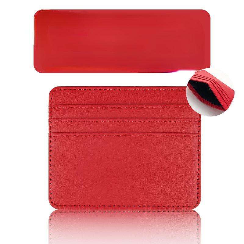 Portable Leather Cards Holder Slim Bank Credit Card Id Cards Coin Pouch Case Bag