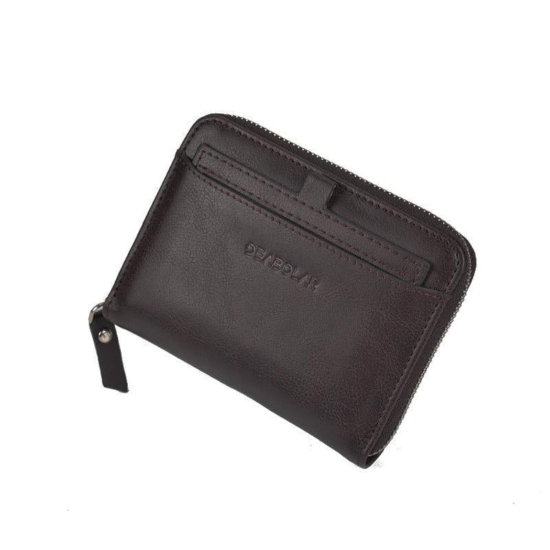 Men's RFID Anti-theft Coin Purse Short Wallet