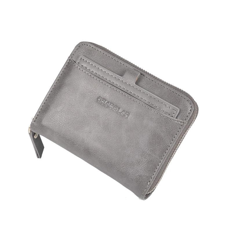 Men's RFID Anti-theft Coin Purse Short Wallet